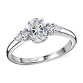 950 Platinum Luxuriant Lab Grown Diamond (E-F, VS) Wing Trinity Ring (Size 8.0) 1.00 ctw - Sticky add to cart bar