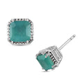 Grandidierite 2.25 ctw Solitaire Stud Earrings in Rhodium Over Sterling Silver - Sticky add to cart bar
