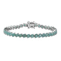 Grandidierite Wave Bracelet in Rhodium Over Sterling Silver (6.50 In) 11.85 ctw - Sticky add to cart bar