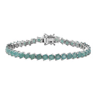 Grandidierite Wave Bracelet in Rhodium Over Sterling Silver (6.50 In) 11.85 ctw