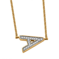 Luxoro Diamond G-H SI 0.09 ctw Fancy Necklace in 14K Yellow Gold 18 Inches 2.6 Grams