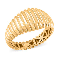 Italian 10K Yellow Gold Diamond Cut Ring (Size 6.0) (2.50 g)