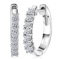 Luxuriant Lab Grown Diamond G-H I1 0.55 ctw Hoop Earrings in Rhodium Over Sterling Silver (Del. in 12-15 Days) - Sticky add to cart bar