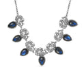 D'Joy Indian Artisan Crafted AAA Malagasy Labradorite 15.90 ctw Regal Splendor Necklace in Sterling Silver 18-20 Inches - Sticky add to cart bar