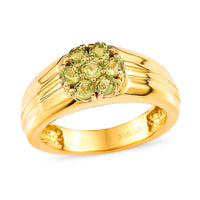 Arizona Peridot Mens Ring in ION Plated YG Stainless Steel (Size 10.0) 0.90 ctw