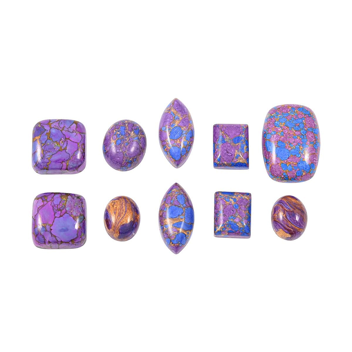 Mojave Purple Turquoise Assorted Box (Mix Mix Size) 50.00 ctw