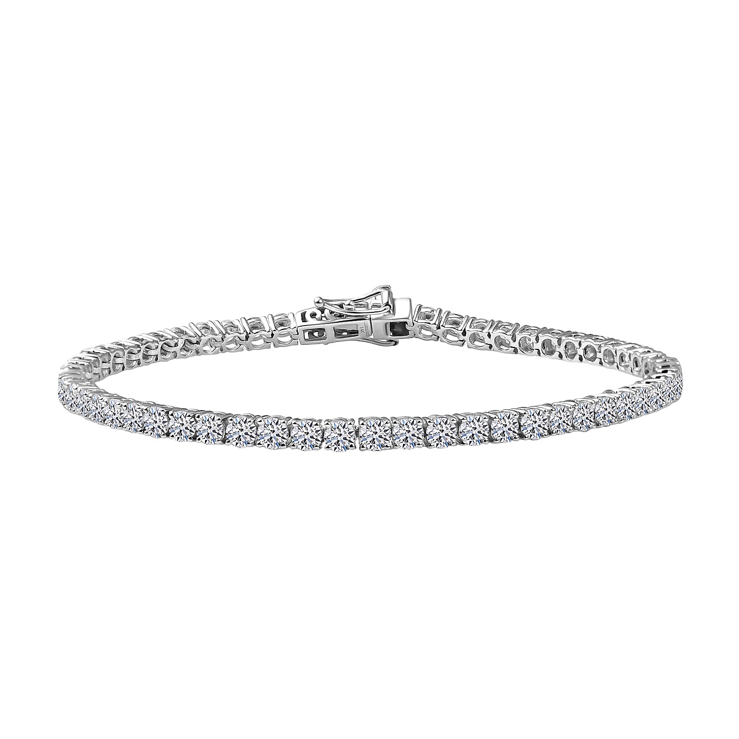 Luxuriant Lab Grown Diamond E-F VS 7.00 ctw Bracelet in 14K White Gold (8.00 In)
