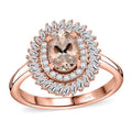 Premium Marropino Morganite and White Diamond 1.15 ctw Ring in 18K Vermeil Rose Gold Over Sterling Silver - Sticky add to cart bar