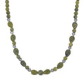 Connemara Marble Beaded 110.00 ctw Necklace 18-20 Inches in Silvertone - Sticky add to cart bar
