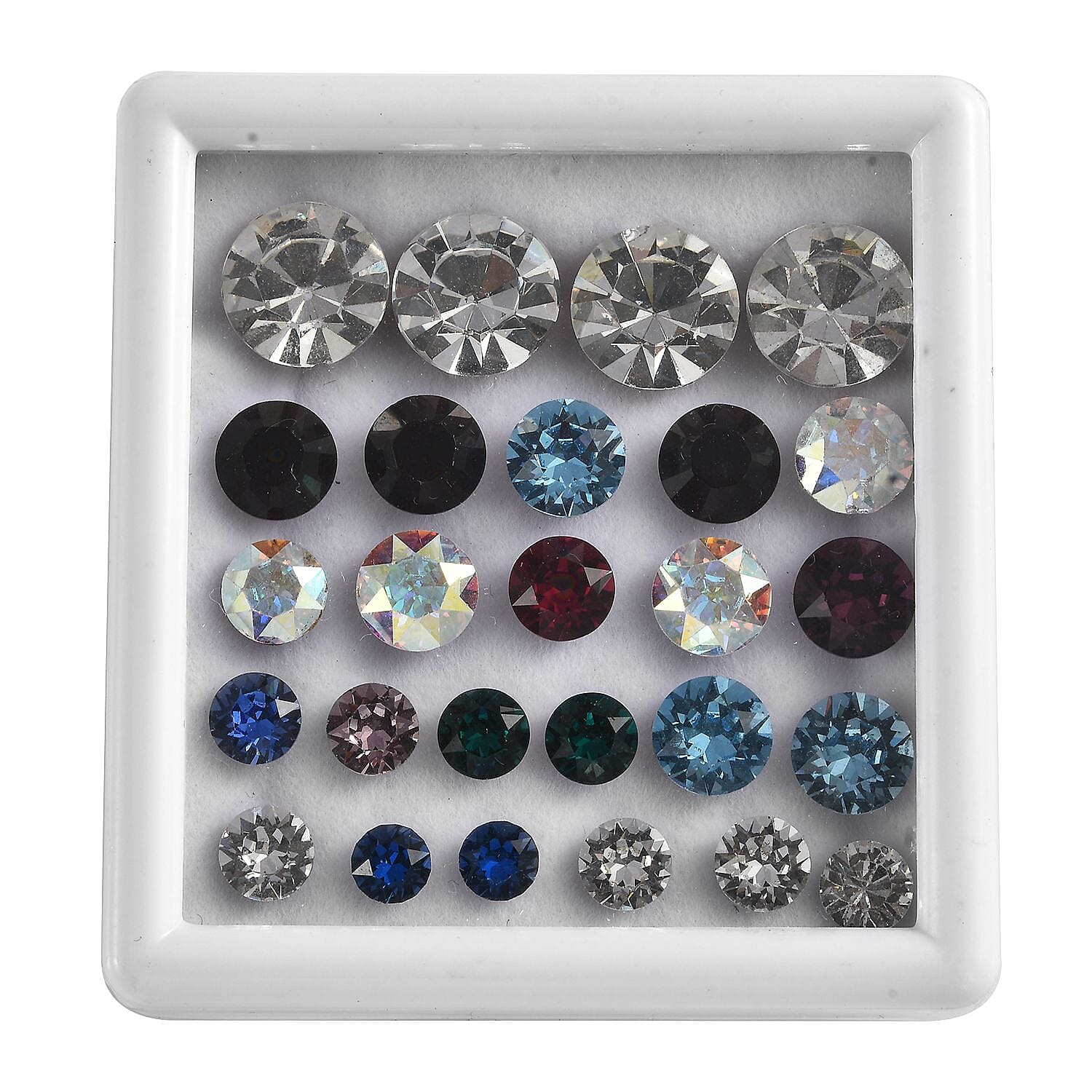 Multi Color Crystal by Swarovski Assorted Box (Rnd Mix Mix) 50.00 ctw