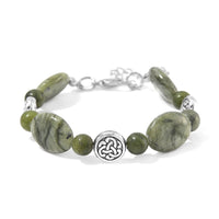 Connemara Marble 56.00 ctw Bracelet in Silvertone (6.50-8.50In)
