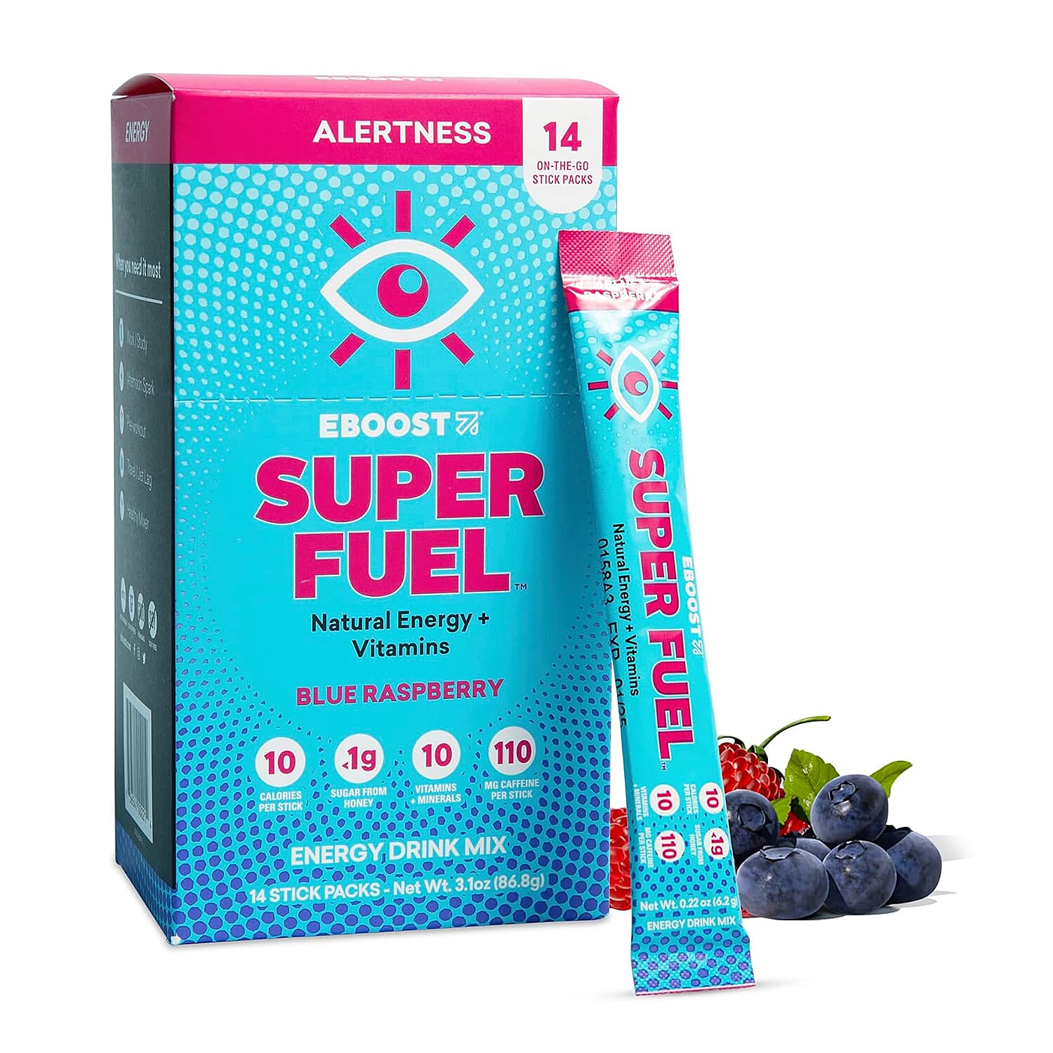 Super Fuel Stick Blue Raspberry Flavor / 14 count