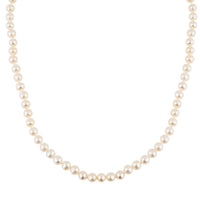 Freshwater Pearl Marquise Clasp Necklace in Goldtone 18 Inches