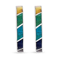 Peruvian Artistry Multi Gemstone 1.15 ctw Carola Earrings in Sterling Silver - Sticky add to cart bar