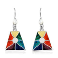Peruvian Artistry Multi Gemstone 1.65 ctw Inti Raymi Earrings in Sterling Silver - Sticky add to cart bar
