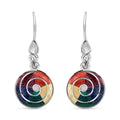 Peruvian Artistry Multi Gemstone 1.35 ctw Big Pachamama Earrings in Sterling Silver - Sticky add to cart bar