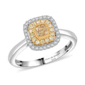 Modani 950 Platinum, 18K YG Natural Yellow and White Diamond Ring - Sticky add to cart bar