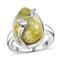 Connemara Marble 11.50 ctw Ring in Platinum Over Sterling Silver - Sticky add to cart bar