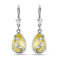 D'Joy Connemara Marble 6.60 ctw Claddagh Earrings in Platinum Over Sterling Silver - Sticky add to cart bar
