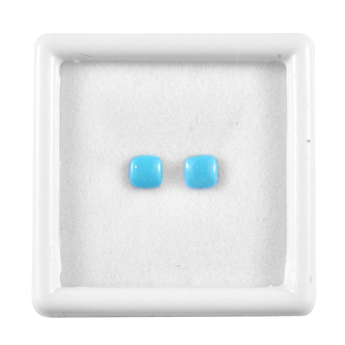 Sleeping Beauty Turquoise Set of 2 (Cush 5x5 mm) 1.16 ctw