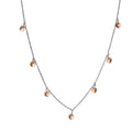 J Francis Embellished with Light Colorado Topaz Crystal by Swarovski Necklace (18 Inches) in Rhodium Over Sterling Silver - Sticky add to cart bar