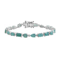 Grandidierite 8.80 ctw Link Bracelet in Rhodium Over Sterling Silver (6.50 In) - Sticky add to cart bar