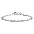 Luxuriant Lab Grown Diamond Bracelet in Rhodium Over Sterling Silver (6.50 In) 1.00 ctw - Sticky add to cart bar