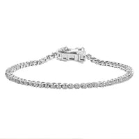 Luxuriant Lab Grown Diamond Bracelet in Rhodium Over Sterling Silver (6.50 In) 1.00 ctw