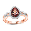 Premium Marropino Morganite, Multi Gemstone Ring in 18K Vermeil RG Sterling Silver (Size 10.0) 1.10 ctw - Sticky add to cart bar