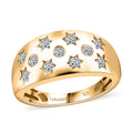 Luxuriant Lab Grown Diamond G-H SI 0.50 ctw Art Deco Ring in 18K Vermeil Yellow Gold Over Sterling Silver (Size 10.0) - Sticky add to cart bar