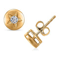 Luxuriant Lab Grown Diamond (G-H, SI) Celestial Stud Earring in 18K Vermeil YG Over Sterling Silver 0.20 ctw - Sticky add to cart bar