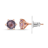 D'Joy Premium Martha Rocha Kunzite 2.25 ctw Stud Earrings in 18K Vermeil Rose Gold Over Sterling Silver
