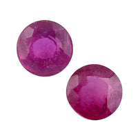 Niassa Ruby (FF) Set of 2 (Rnd 5 mm) 1.33 ctw