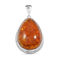 Amber Drop Pendant without Chain in Sterling Silver - Sticky add to cart bar
