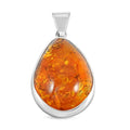 Baltic Amber Drop Pendant without Chain in Sterling Silver - Sticky add to cart bar