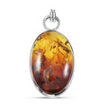 Baltic Amber Glow Drop Pendant without Chain in Sterling Silver - Sticky add to cart bar