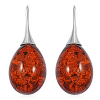 Baltic Amber Organic Flame Earrings
