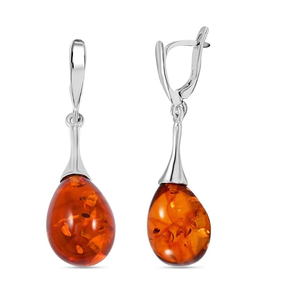 Baltic Amber Fossil Glow Earrings