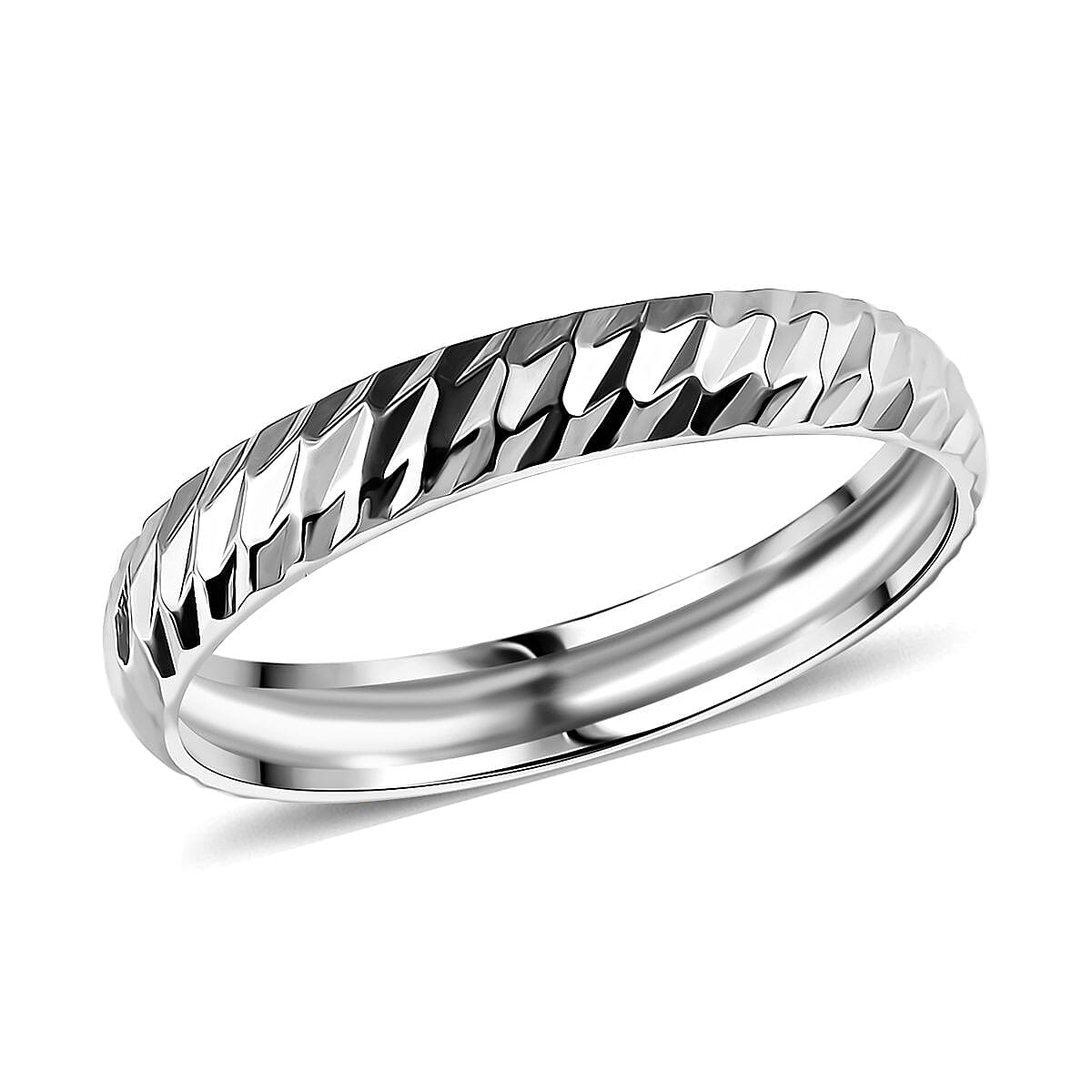 Rhapsody  950 Platinum  Band Ring,  Platinum Wt. 1.85 g