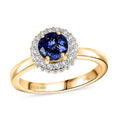 Luxoro 14K Yellow Gold AAA Tanzanite, Diamond (I2) (0.35 cts) Ring (Size 10.0) (4.00 g) 1.30 ctw - Sticky add to cart bar