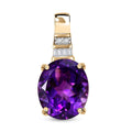 Luxoro AAA Moroccan Amethyst and Diamond I2 4.70 ctw Pendant without Chain in 10K Yellow Gold - Sticky add to cart bar
