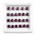 AAA Orissa Rhodolite Garnet Assorted Box (Cush 4x4 mm) 10.00 ctw - Sticky add to cart bar