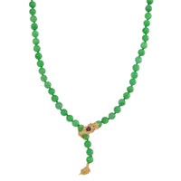 Green Jade (D), Multi Genstone Fancy Necklace with Lobter Lock in 18K Vermeil YG Over Sterling Silver (18 -20 Inches) 220.90 ctw