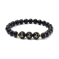 Shungite Beaded Stretch Bracelet in Sterling Silver 87.00 ctw