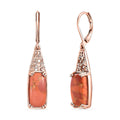 Karis Mojave Orange Turquoise 8.80 ctw Lever Back Earrings in 18K RG Plated - Sticky add to cart bar