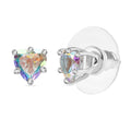 D'Joy Mercury Mystic Topaz 1.00 ctw Solitaire Stud Earrings in Rhodium Over Sterling Silver - Sticky add to cart bar