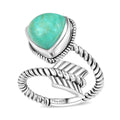 Artisan Crafted Royston Turquoise 3.30 ctw Arrow Ring in Sterling Silver (Size 10.0) - Sticky add to cart bar
