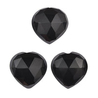 Black Onyx Set of 3 (Hrt 8 mm) 6.03 ctw