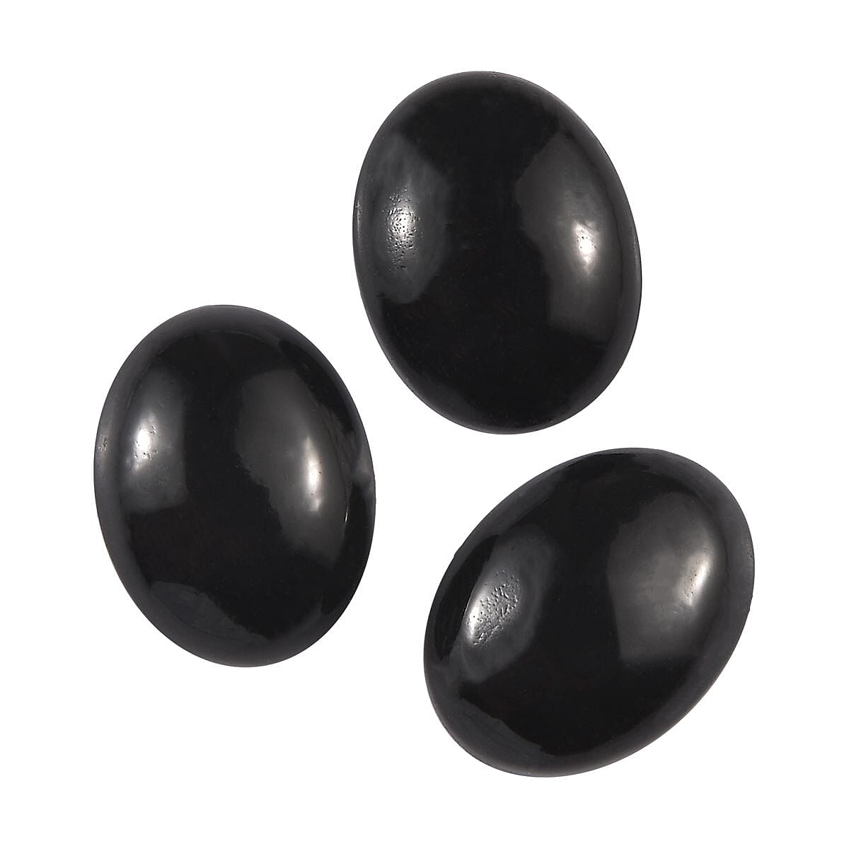 AA Black Onyx Set of 3 (Ovl 8x6 mm) 3.53 ctw