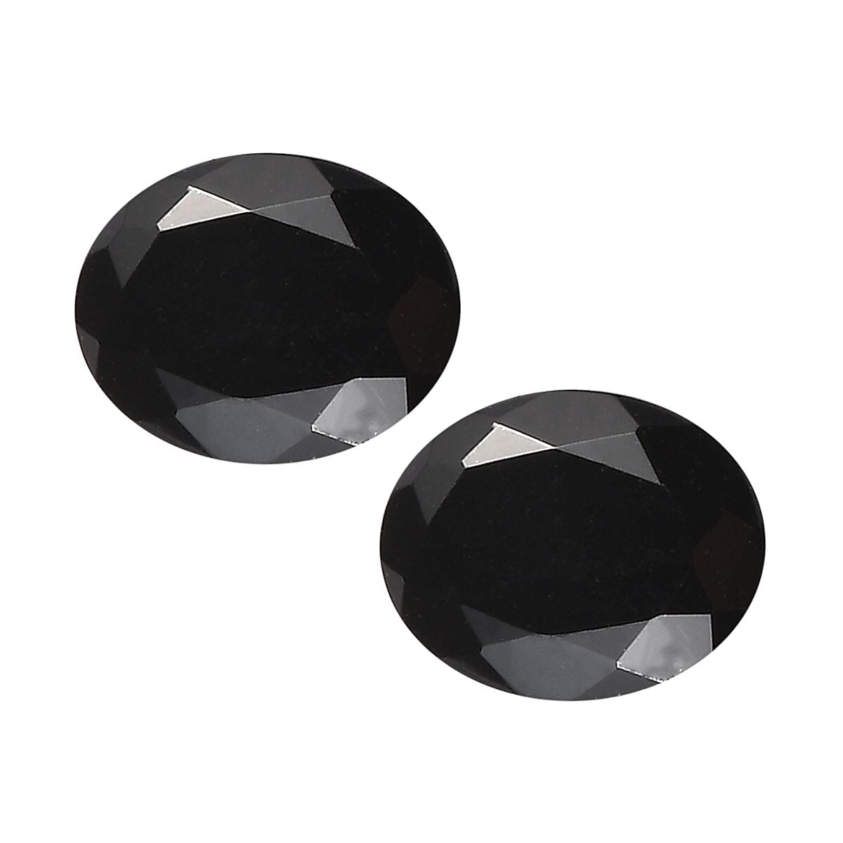 Australian Black Tourmaline Set of 2 (Ovl 5x4 mm) 0.69 ctw